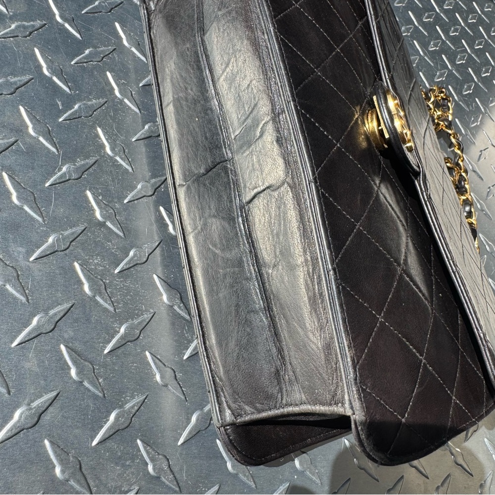 Chanel Vintage Lambskin Single Flap in Brown GHW - Picture 9 of 13